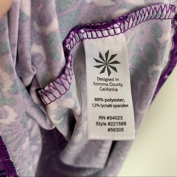 Athleta Purple V-Neck Short Sleeve Dress Size XSP - Picture 4 of 9